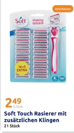 Action Soft touch rasierer mit zusätzlichen klingen Angebot