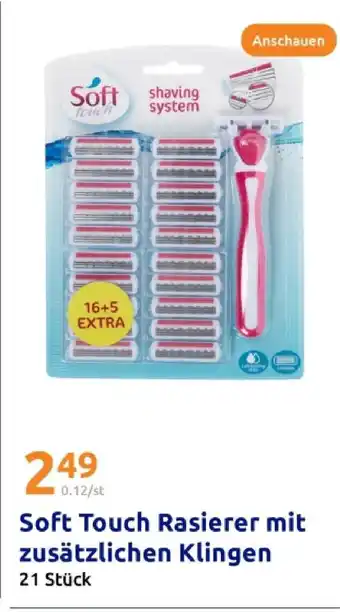 Action Soft touch rasierer mit zusätzlichen klingen Angebot