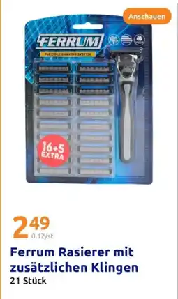 Action Ferrum rasierer mit zusätzlichen klingen Angebot