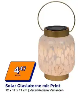 Action Solar glaslaterne mit print Angebot