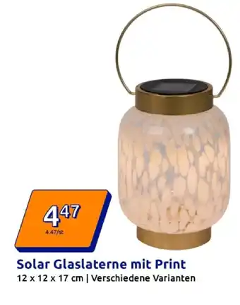Action Solar glaslaterne mit print Angebot