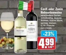 AEZ Cavit oder Zonin Rebsortenweine Angebot