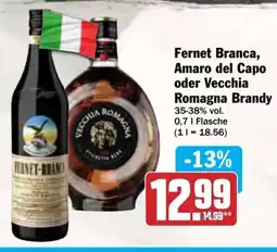 AEZ Fernet Branca, Amaro del Capo oder Vecchia Romagna Brandy Angebot