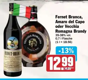 AEZ Fernet Branca, Amaro del Capo oder Vecchia Romagna Brandy Angebot