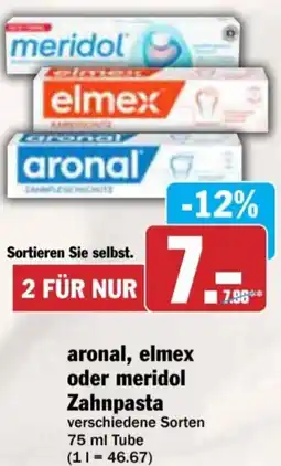AEZ aronal, elmex oder meridol Zahnpasta Angebot