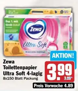 AEZ Zewa Toilettenpapier Ultra Soft 4-lagig Angebot