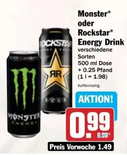 AEZ Monster oder Rockstar Energy Drink Angebot