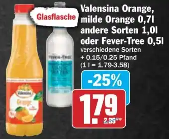 AEZ Valensina Orange, Glasflasche milde Orange andere SortenValensina Orange, oder Fever-Tree Angebot
