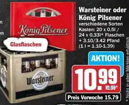 AEZ Warsteiner oder König Pilsener Angebot