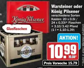 AEZ Warsteiner oder König Pilsener Angebot