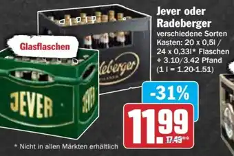 AEZ Jever oder Radeberger Angebot