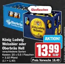 AEZ König Ludwig Weissbier oder Oberbräu Hell Angebot