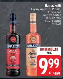 Edeka Ramazzotti Amaro, Aperitivo Rosato, Crema Angebot