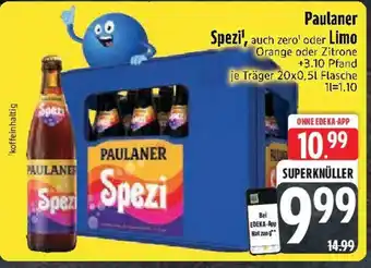 Edeka Paulaner Spezi, auch zero oder Limo Angebot