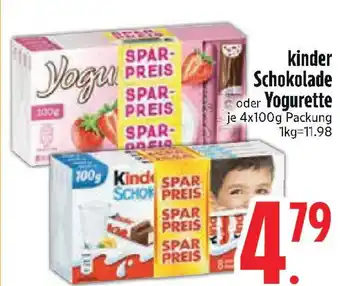 Edeka kinder Schokolade oder Yogurette Angebot