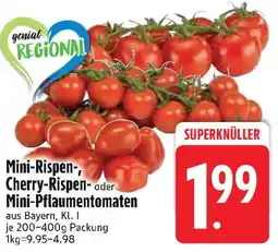 Edeka Mini-Rispen-, Cherry-Rispen- oder Mini-Pflaumentomaten Angebot
