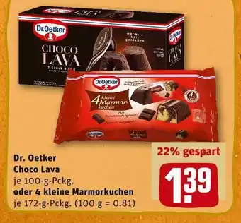 REWE Dr. oetker choco lava oder 4 kleine marmorkuchen Angebot