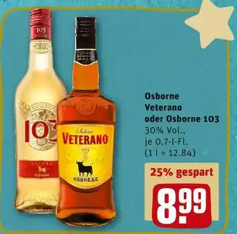 REWE Osborne veterano oder osborne 103 Angebot