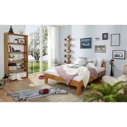 Netto Marken-Discount TiCAA Eiche Bett Luis massiv Einzelbett Futonbett Doppelbett Angebot