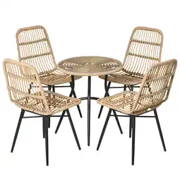 Netto Marken-Discount Outsunny Gartenmöbel Set Stahl, PE Rattan Angebot