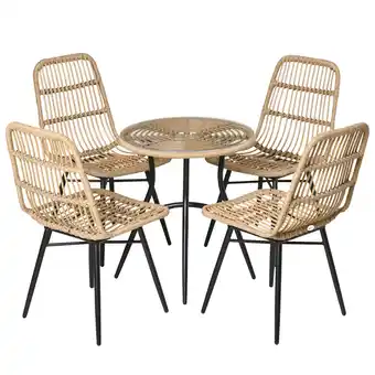 Netto Marken-Discount Outsunny Gartenmöbel Set Stahl, PE Rattan Angebot