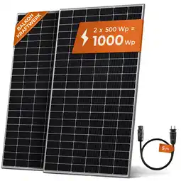 Netto Marken-Discount JA Solar 500W Solarpanel JAM66S30 2er Set 1000 Watt - Balkonkraftwerk Solarmodul je 500 W Angebot