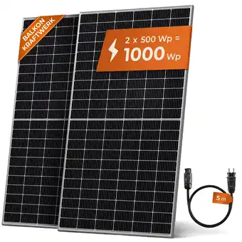 Netto Marken-Discount JA Solar 500W Solarpanel JAM66S30 2er Set 1000 Watt - Balkonkraftwerk Solarmodul je 500 W Angebot
