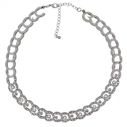 Netto Marken-Discount Steuer Modeschmuck Halskette Metall silber Hufeisen Elemente Angebot