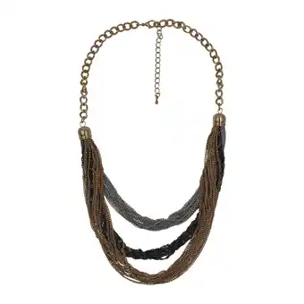 Netto Marken-Discount Steuer Modeschmuck Kette Halskette, vielreihig, in den Farben altgold/rhodium/hämatit Angebot