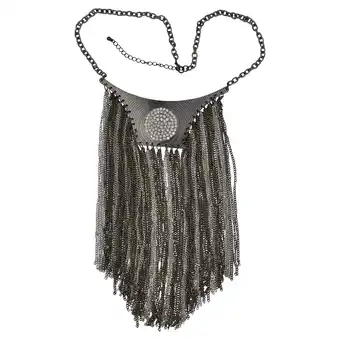Netto Marken-Discount Steuer Modeschmuck Kette Metal tricolor silber/hämatit/goldfarben,Anhänger Strass steine Angebot