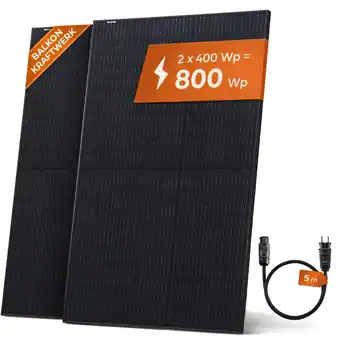 Netto Marken-Discount JA Solar 400W Solarpanel Full Black JAM54S31 2er Set 800 Watt - Balkonkraftwerk Solarmodul je 400 W Angebot