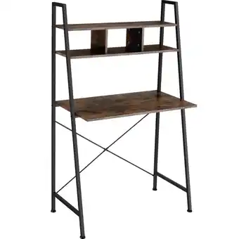 Netto Marken-Discount tectake Schreibtisch, Industrial Style, trapezförmiges Gestell, 3 Staufächer, 85,5 x 46,5 x 140 cm Angebot