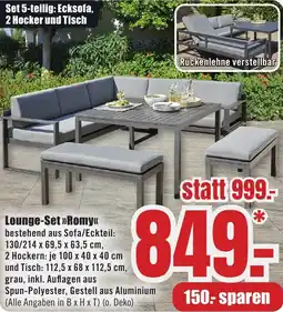 B1 Discount Baumarkt Lounge-Set Romy Angebot