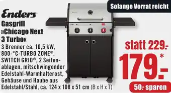B1 Discount Baumarkt Enders Gasgrill Chicago Next 3 Turbo Angebot