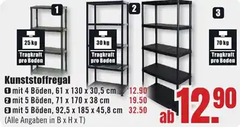 B1 Discount Baumarkt Kunststoffregal Angebot