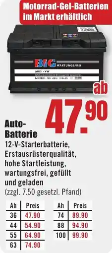 B1 Discount Baumarkt Auto Batterie Angebot