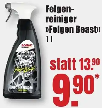 B1 Discount Baumarkt SONAX Felgenreiniger Felgen Beast Angebot