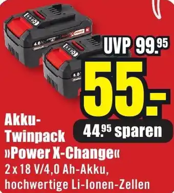 B1 Discount Baumarkt Einhell Akku Twinpack Power X-Change Angebot