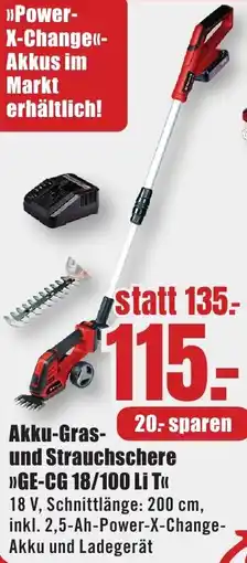 B1 Discount Baumarkt Einhell Akku-Gras- und Strauchschere Angebot