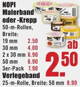 B1 Discount Baumarkt NOPI Malerband oder -Krepp Angebot