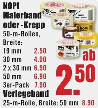 B1 Discount Baumarkt NOPI Malerband oder -Krepp Angebot