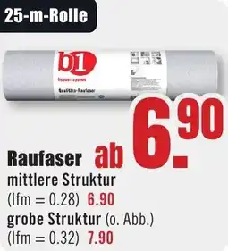 B1 Discount Baumarkt b1 Raufaser Angebot