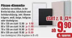 B1 Discount Baumarkt Plissee Klemmfix Angebot