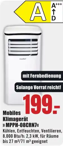 B1 Discount Baumarkt Mobiles Klimagerät MPPH-08CRN7 Angebot