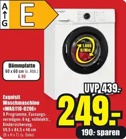 B1 Discount Baumarkt Exquisit Waschmaschine WA6110-020E Angebot