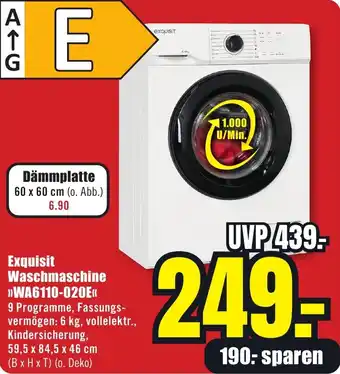 B1 Discount Baumarkt Exquisit Waschmaschine WA6110-020E Angebot
