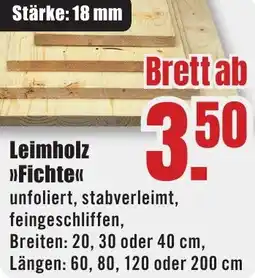 B1 Discount Baumarkt Leimholz Fichte Angebot