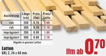 B1 Discount Baumarkt Latten Angebot
