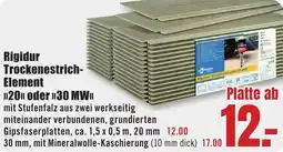 B1 Discount Baumarkt Rigidur Trockenestrich Element 20 oder 30 MW Angebot