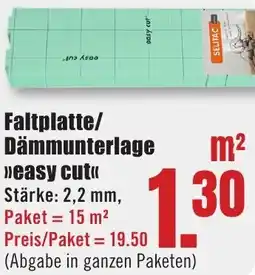 B1 Discount Baumarkt Faltplatte/ Dämmunterlage "easy cut" Angebot